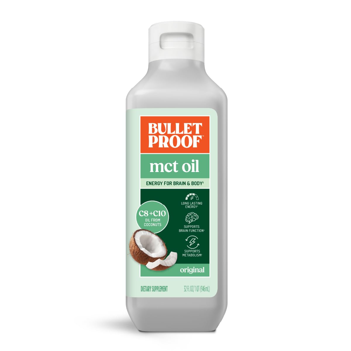 Bulletproof MCT Oil C8 & C10 – Unflavored, Non-GMO

