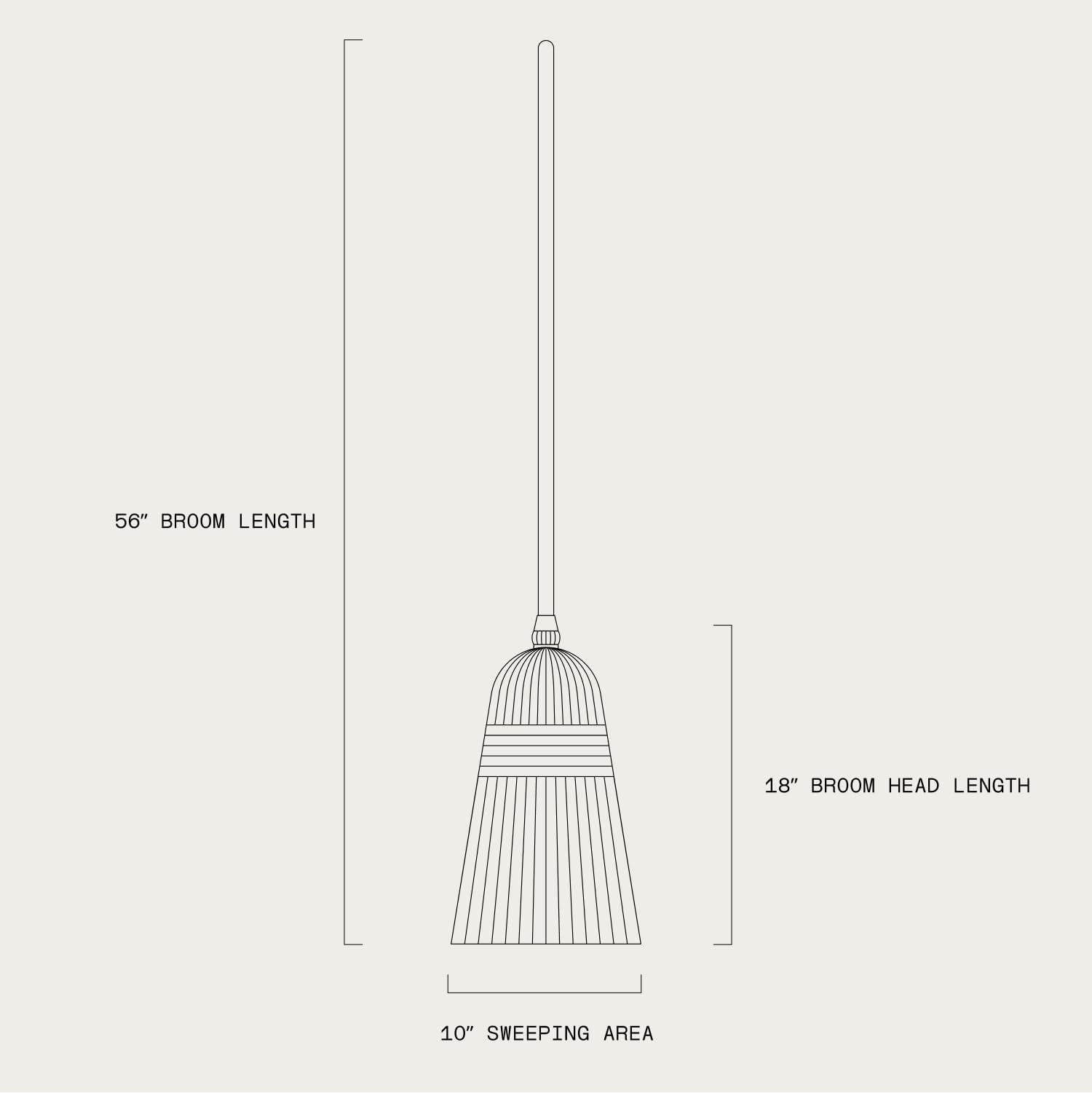 Corn Broom with Wood Handle Heavy Duty Indoor Outdoor


