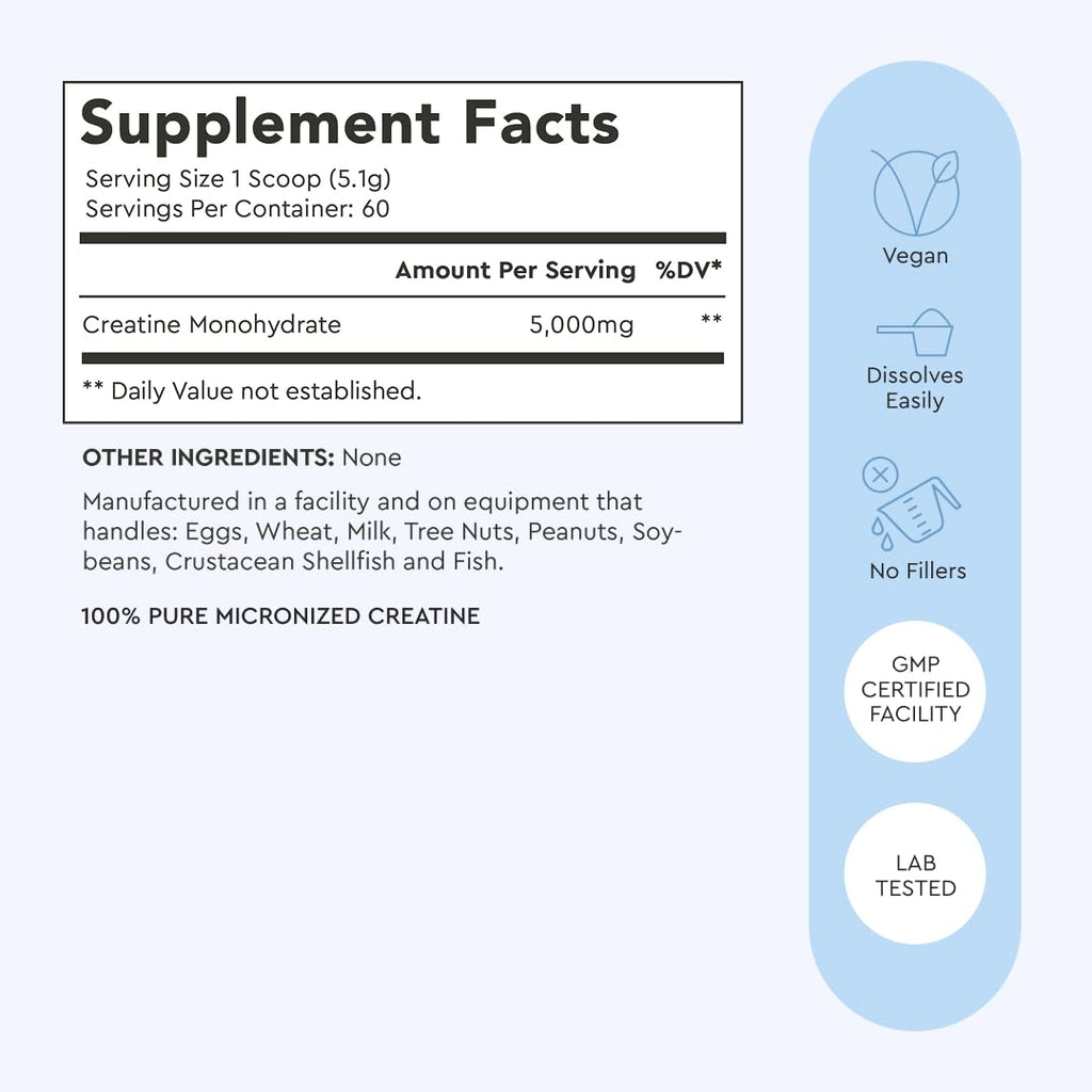 Creatine Monohydrate Powder by Alaya Naturals – Micronized

