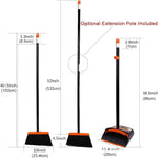 TreeLen Broom and Dustpan Set – Stand-Up Cleaning Tool

