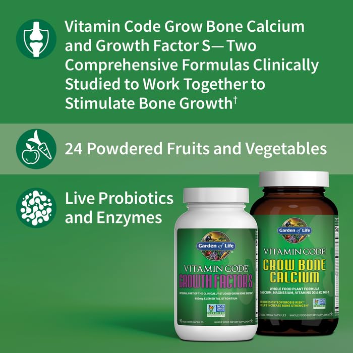 Garden of Life Grow Bone Calcium Probiotics Vitamin Code

