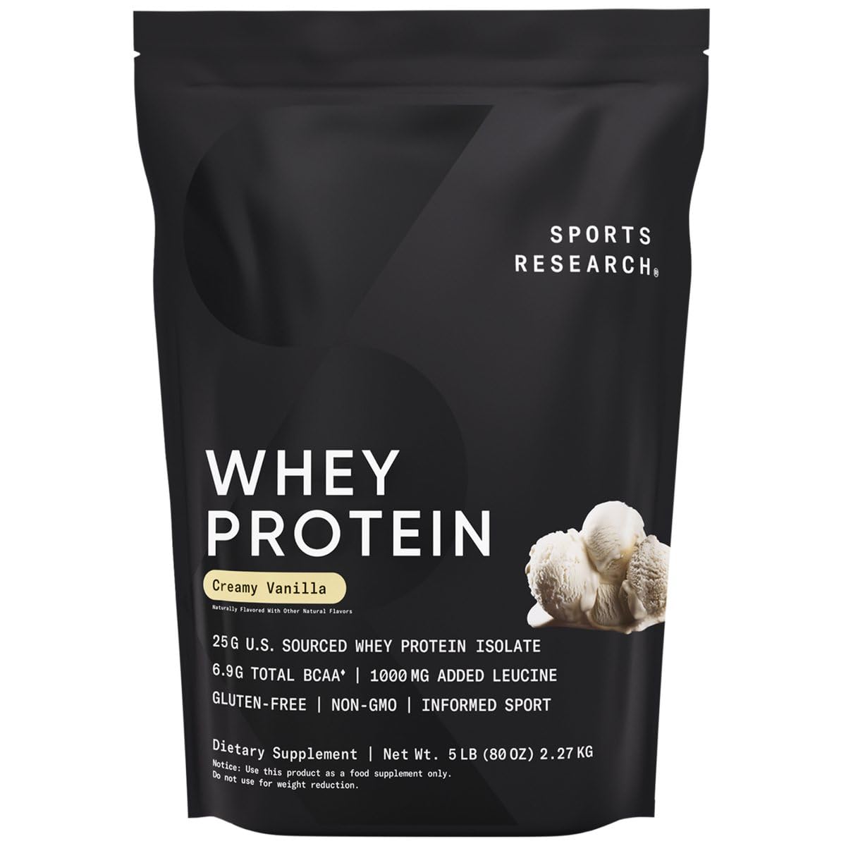 Sports Research Whey Protein Isolate Protein Powder