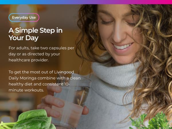 Livingood Daily Moringa Supplement for Wellness

