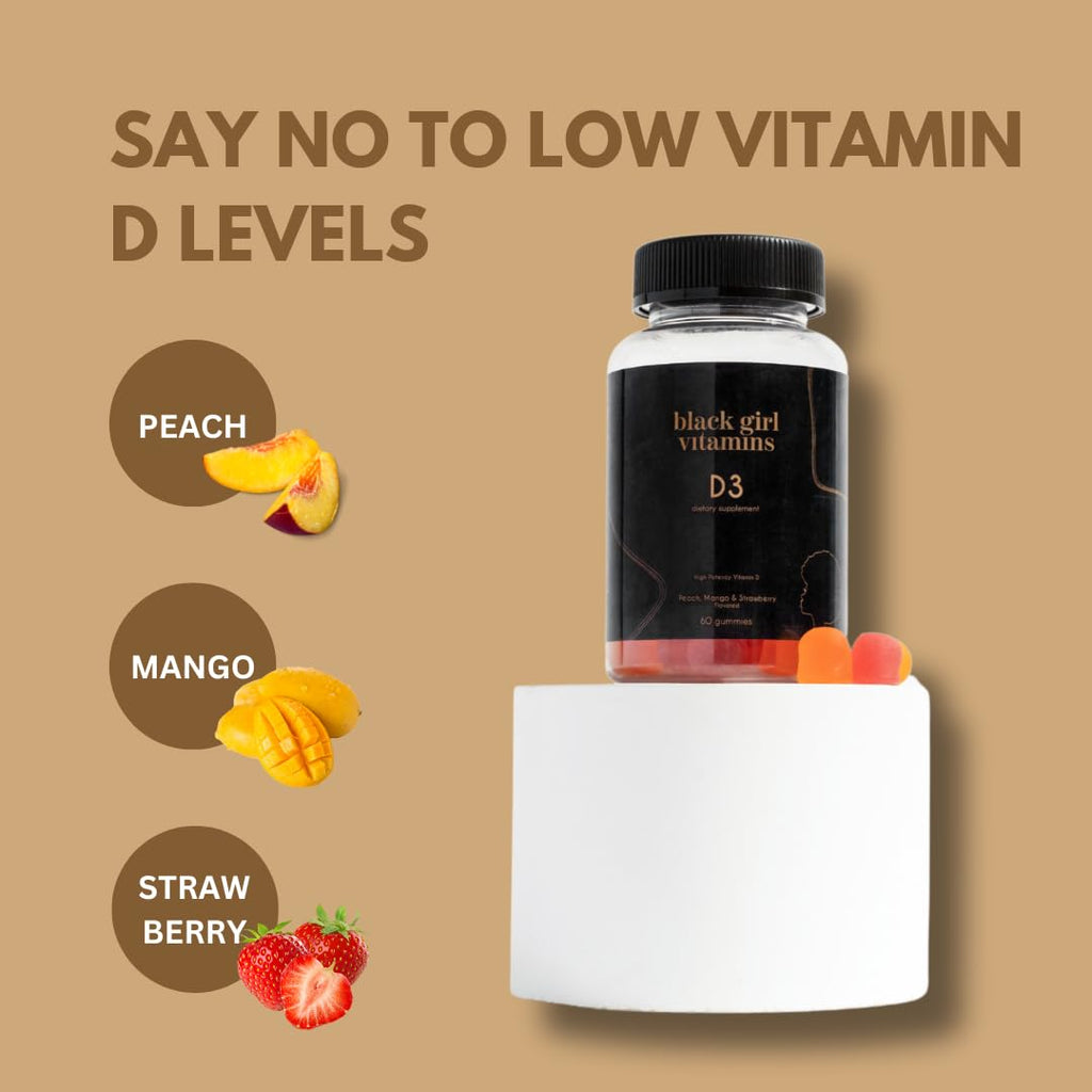 Black Girl Vitamins Vitamin D3 Gummies for Immune Health

