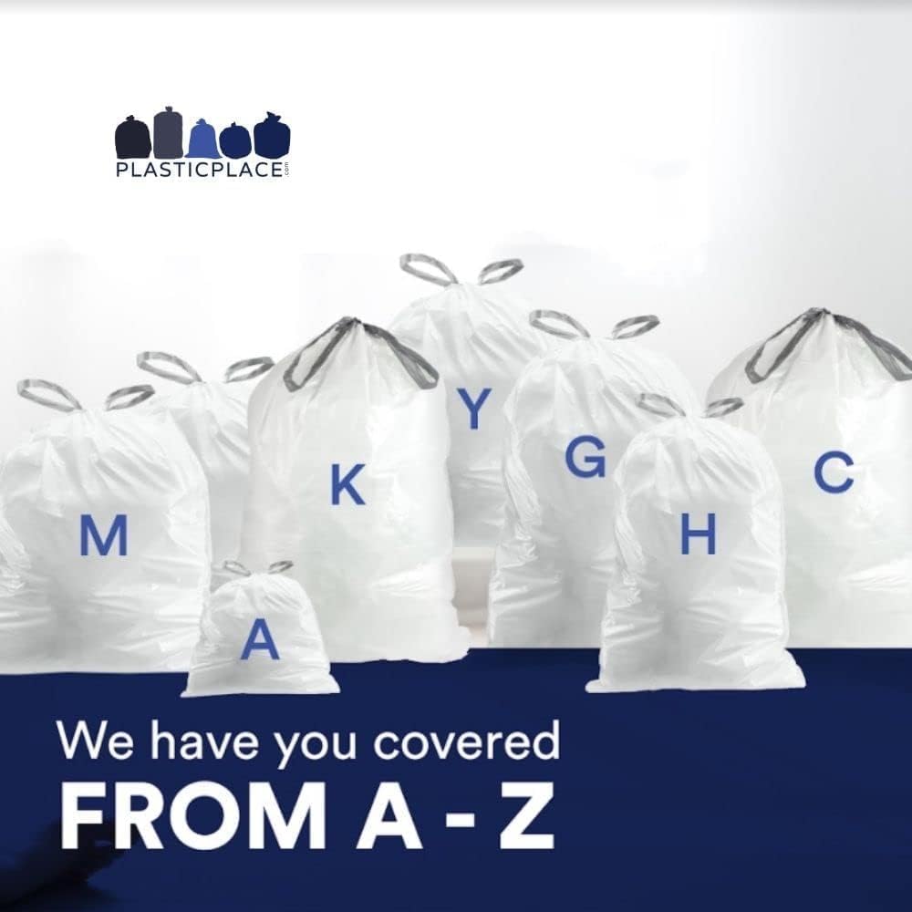 Plasticplace Custom Fit Trash Bags for Code Q | 13-17 Gal

