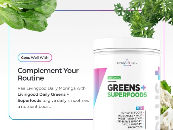 Livingood Daily Moringa Supplement for Wellness

