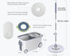 Michao Spin Mop Bucket Deluxe Floor Cleaning System

