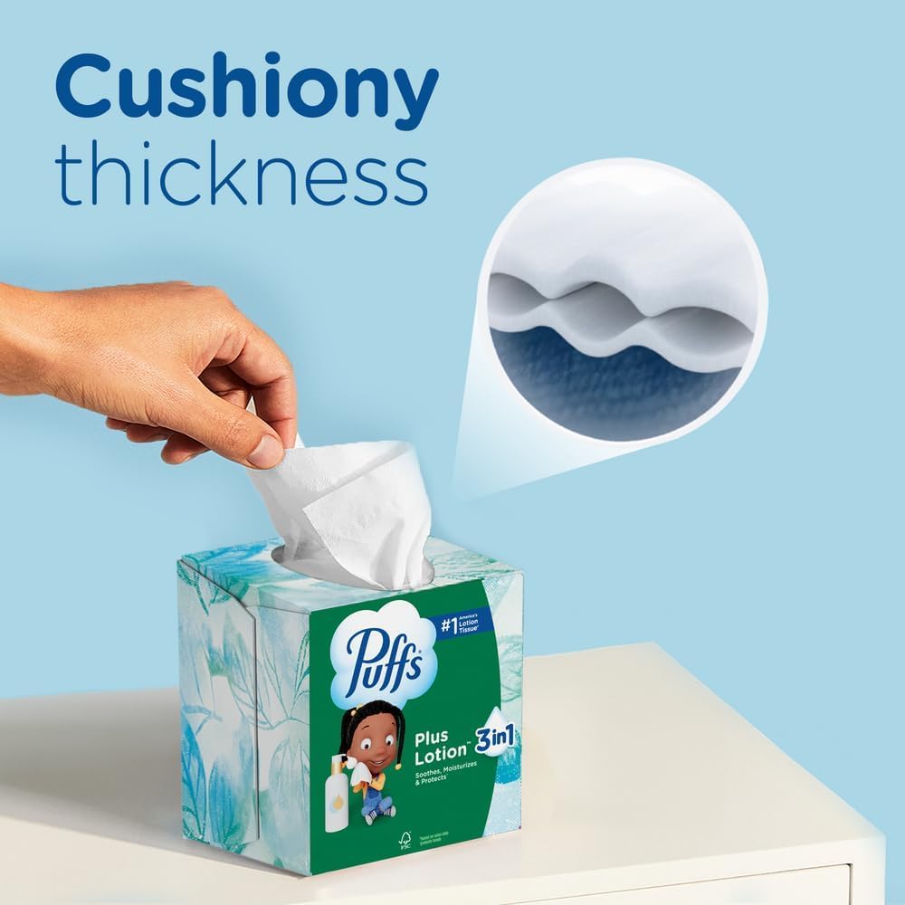 Puffs Plus Lotion Facial Tissues – Gentle Comfort

