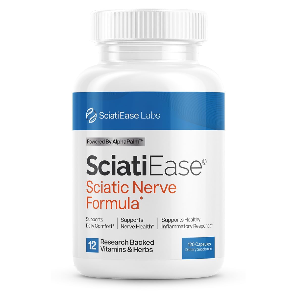 SciatiEase Sciatic Nerve Health Support Supplement with PEA, Alpha Lipoic Acid & B Complex