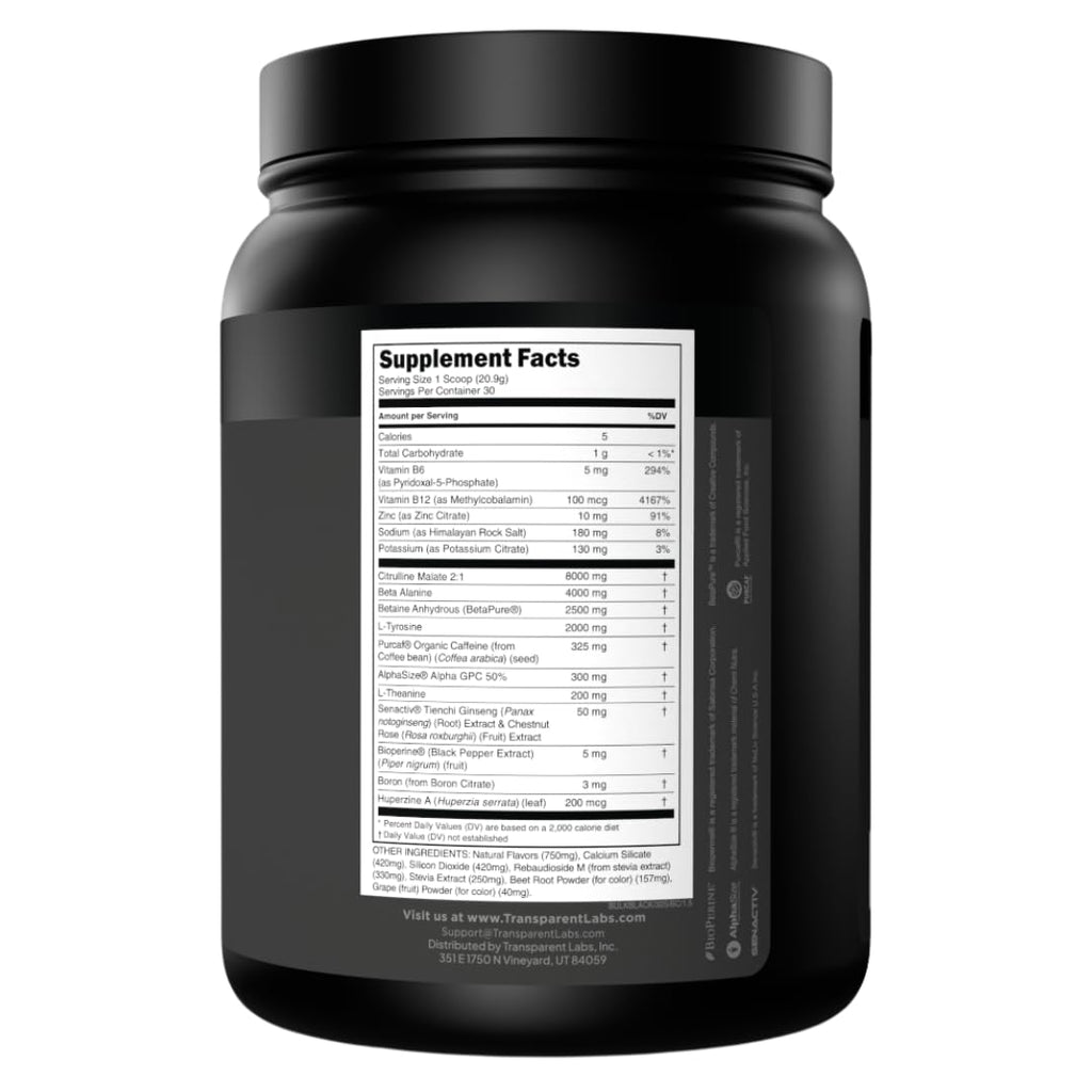 Transparent Labs Pre Workout | Sugar Free Performance

