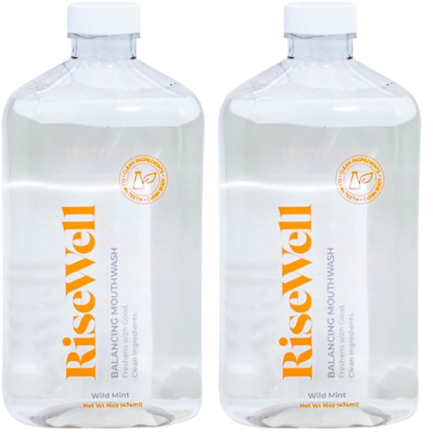 RiseWell Balancing Mouthwash - pH Balanced, Alcohol-Free, SLS-Free Xylitol Rinse