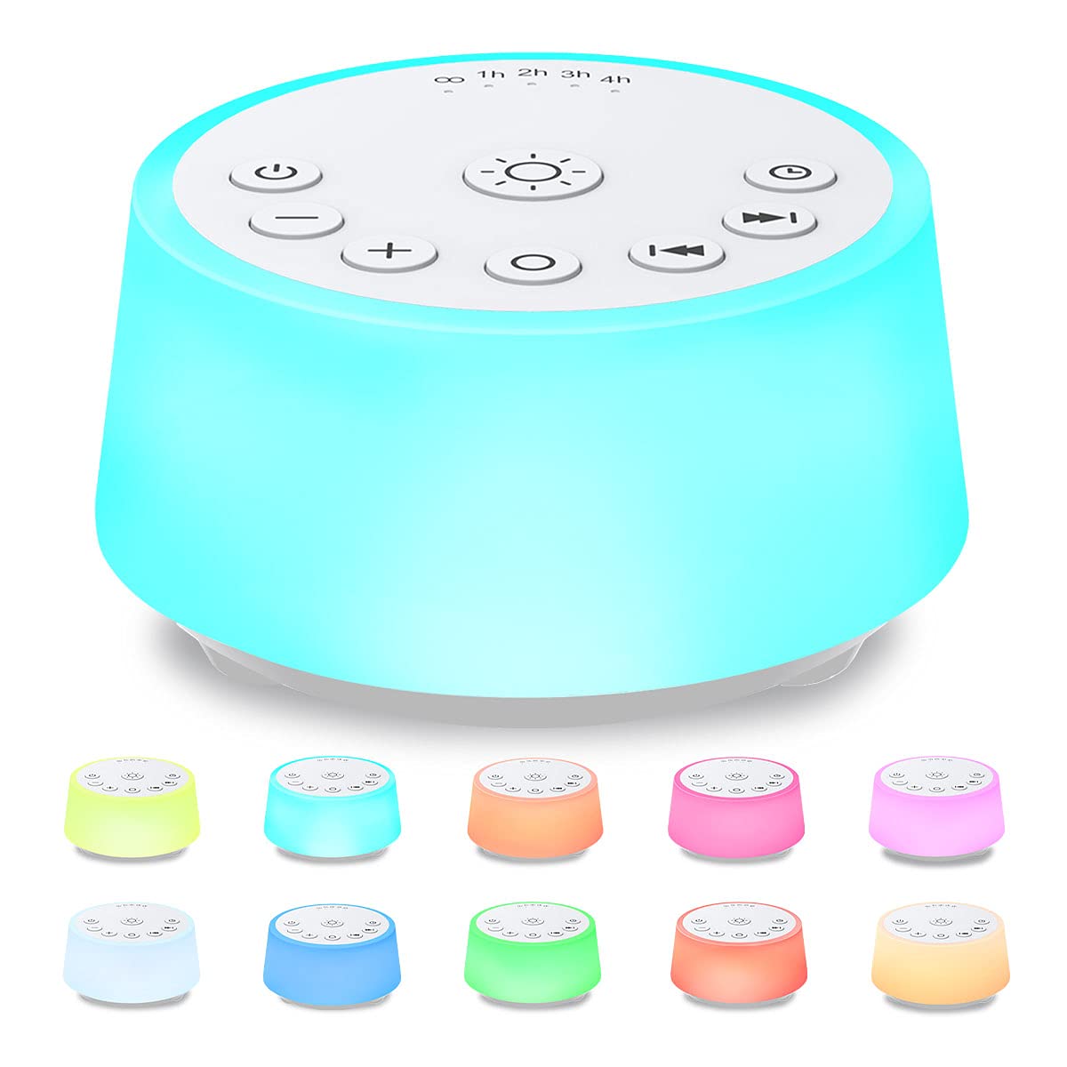 Sleep Sound Machine with 25 Sounds, Night Light, 32 Volume Levels, 5 Timers