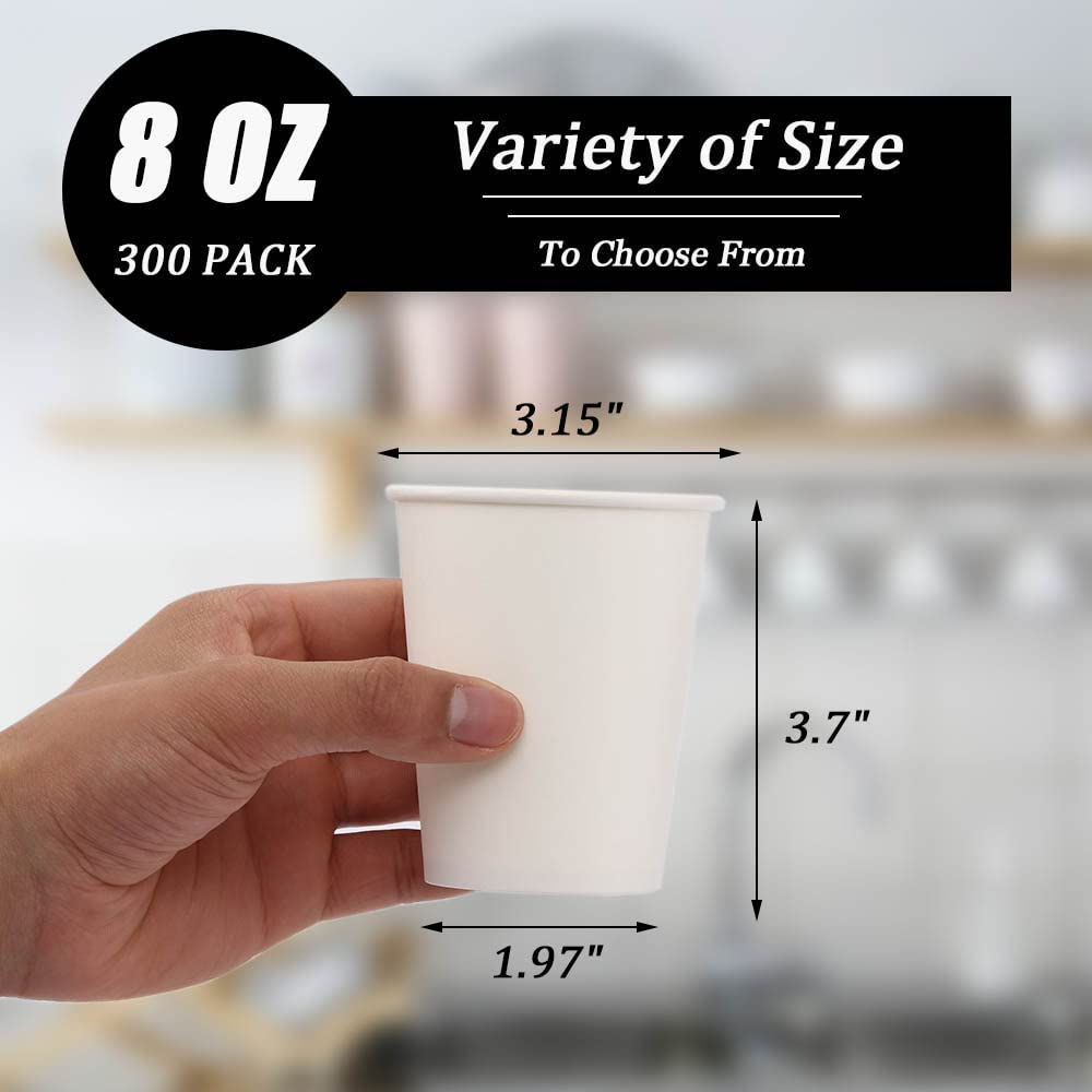Lamosi Disposable Paper Cups for Hot and Cold Beverages

