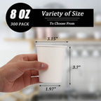 Lamosi Disposable Paper Cups for Hot and Cold Beverages

