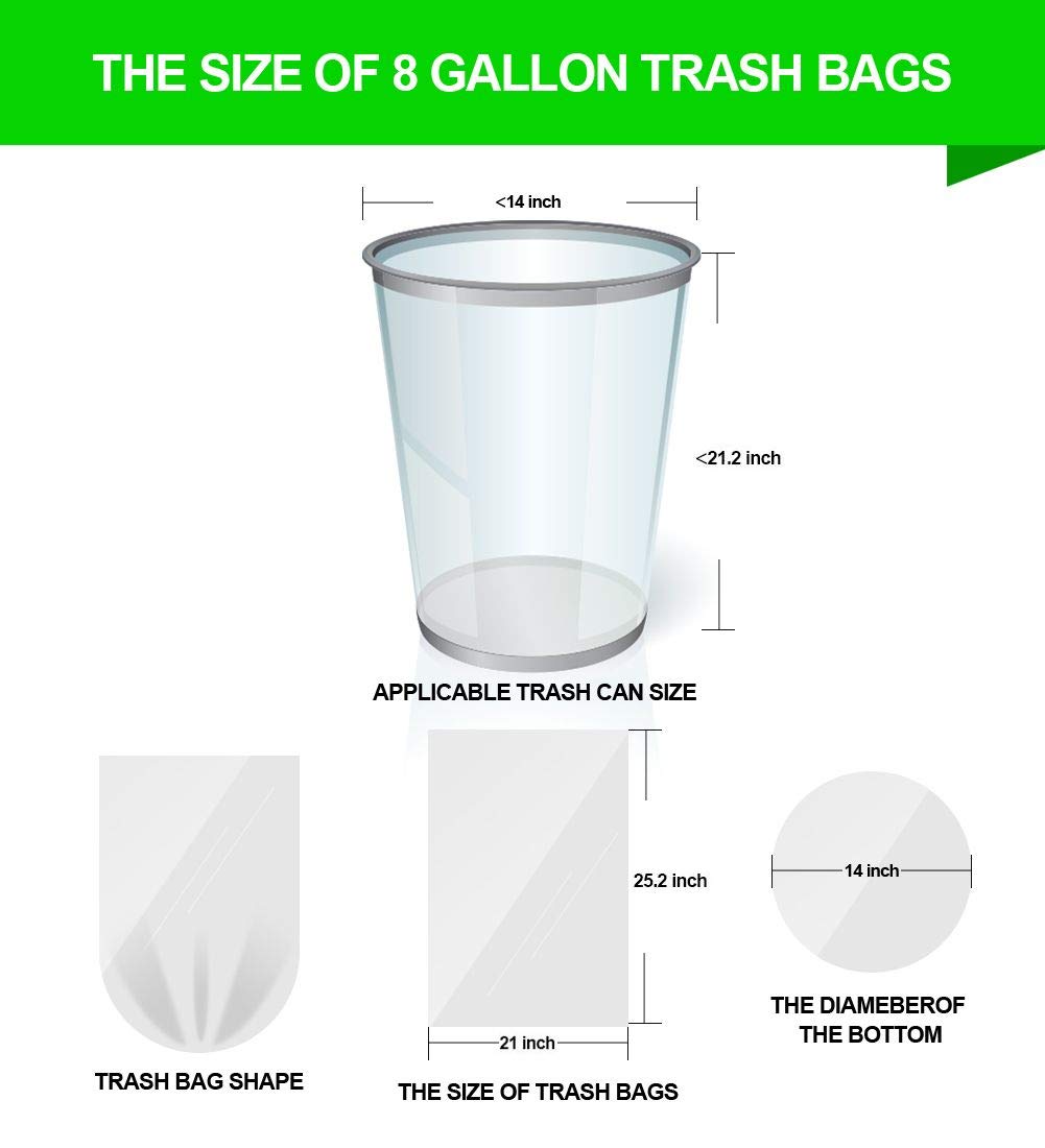 Garbage Bags FORID – Clear Plastic Trash Bags for Home

