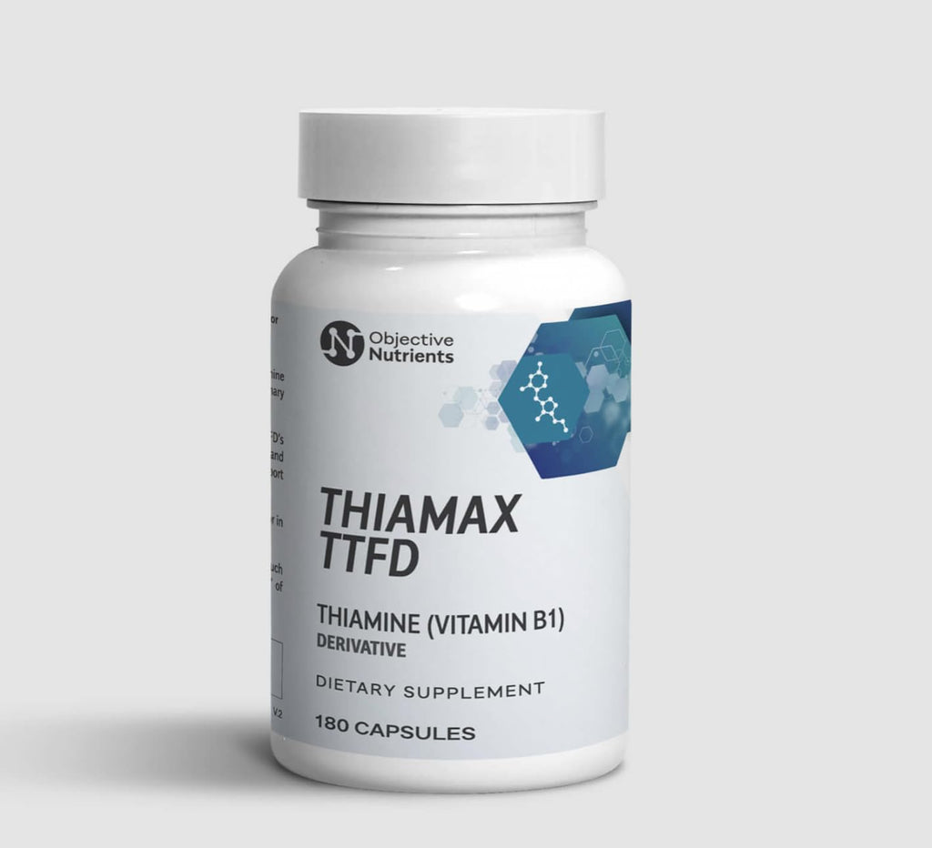 Objective Nutrients Thiamax Thiamine B1 Supplement for Energy & Focus