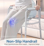 HOMLAND 3-in-1 Bedside Commode with Dual-Crossbar

