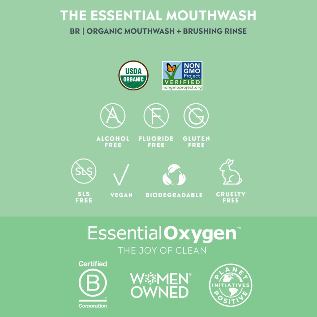 Essential Oxygen BR Organic Brushing Rinse - All Natural

