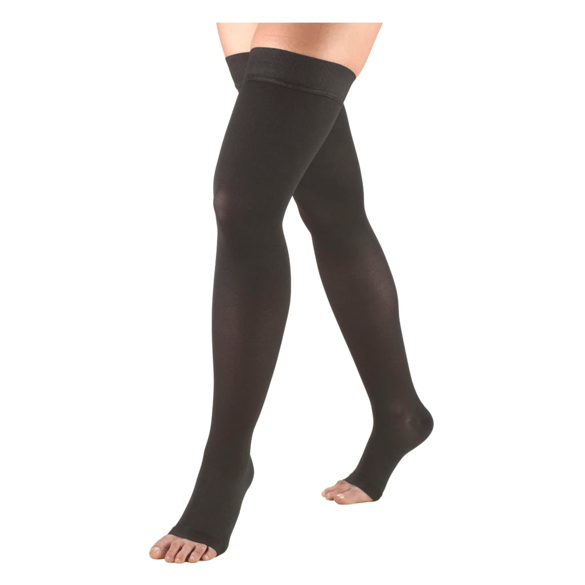 Truform 20-30 mmHg Unisex Thigh-High Compression Stockings Dot-Top