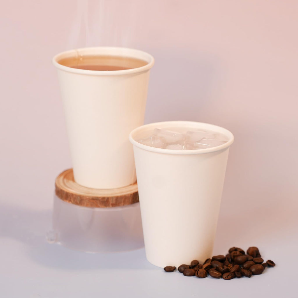 MOUMOULIFE Disposable Paper Cups | Leak-Proof & Recyclable

