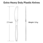 Dealusy Heavy Duty Plastic Knives Disposable - BPA-Free

