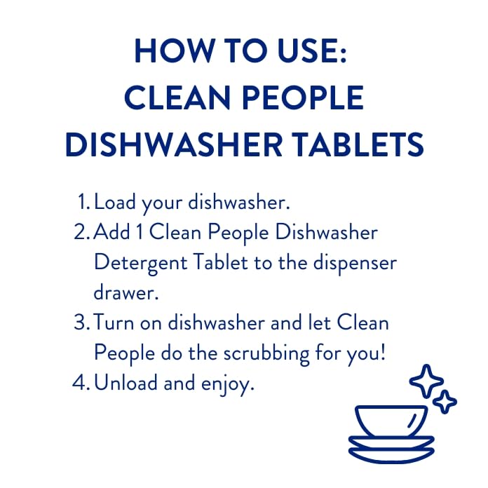 Clean People Dishwasher Detergent Tablets - Enzyme-Powered

