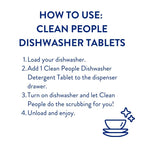 Clean People Dishwasher Detergent Tablets - Enzyme-Powered

