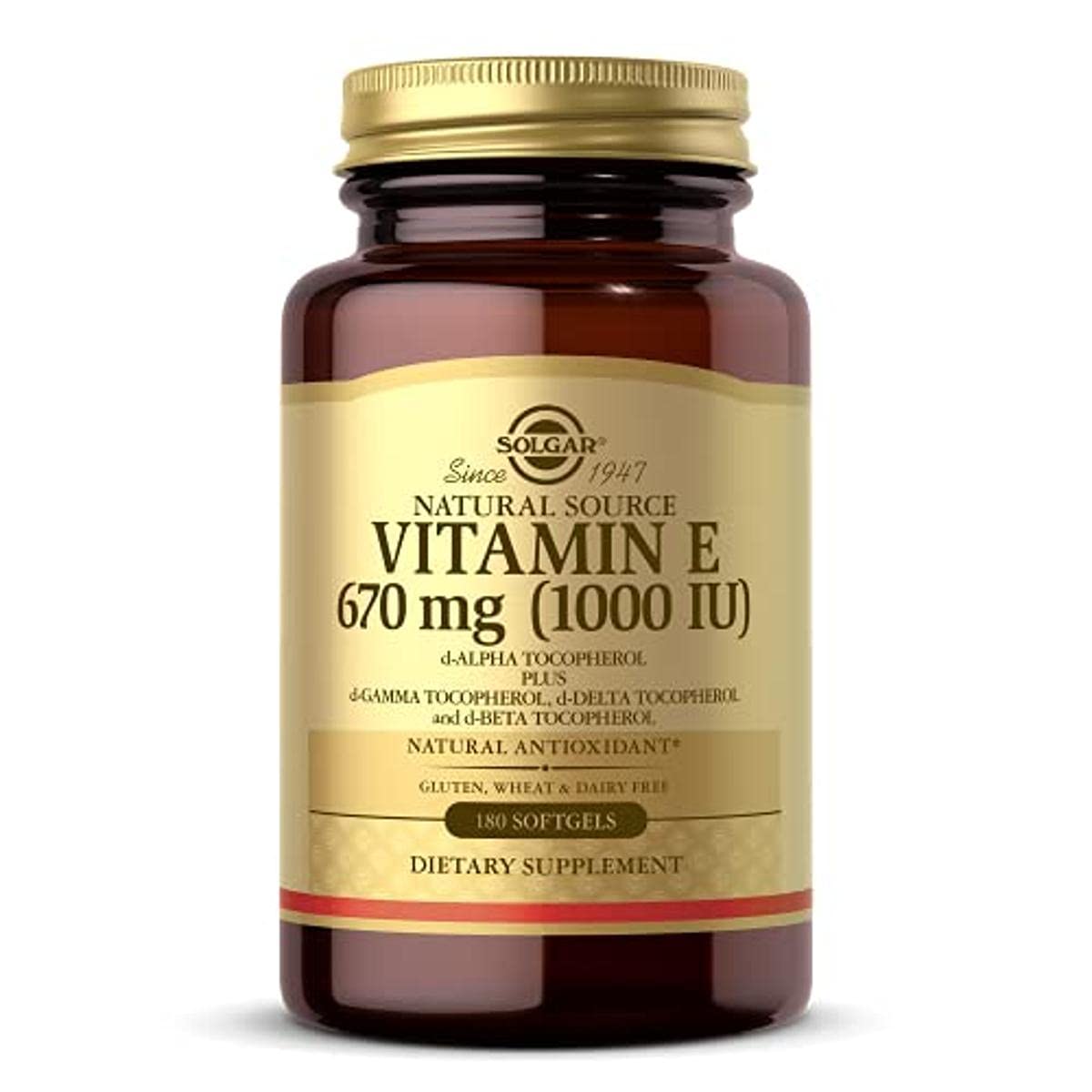 Solgar Vitamin E 670 mg (1000 IU) Softgels – Natural Antioxidant, Skin & Immune Support