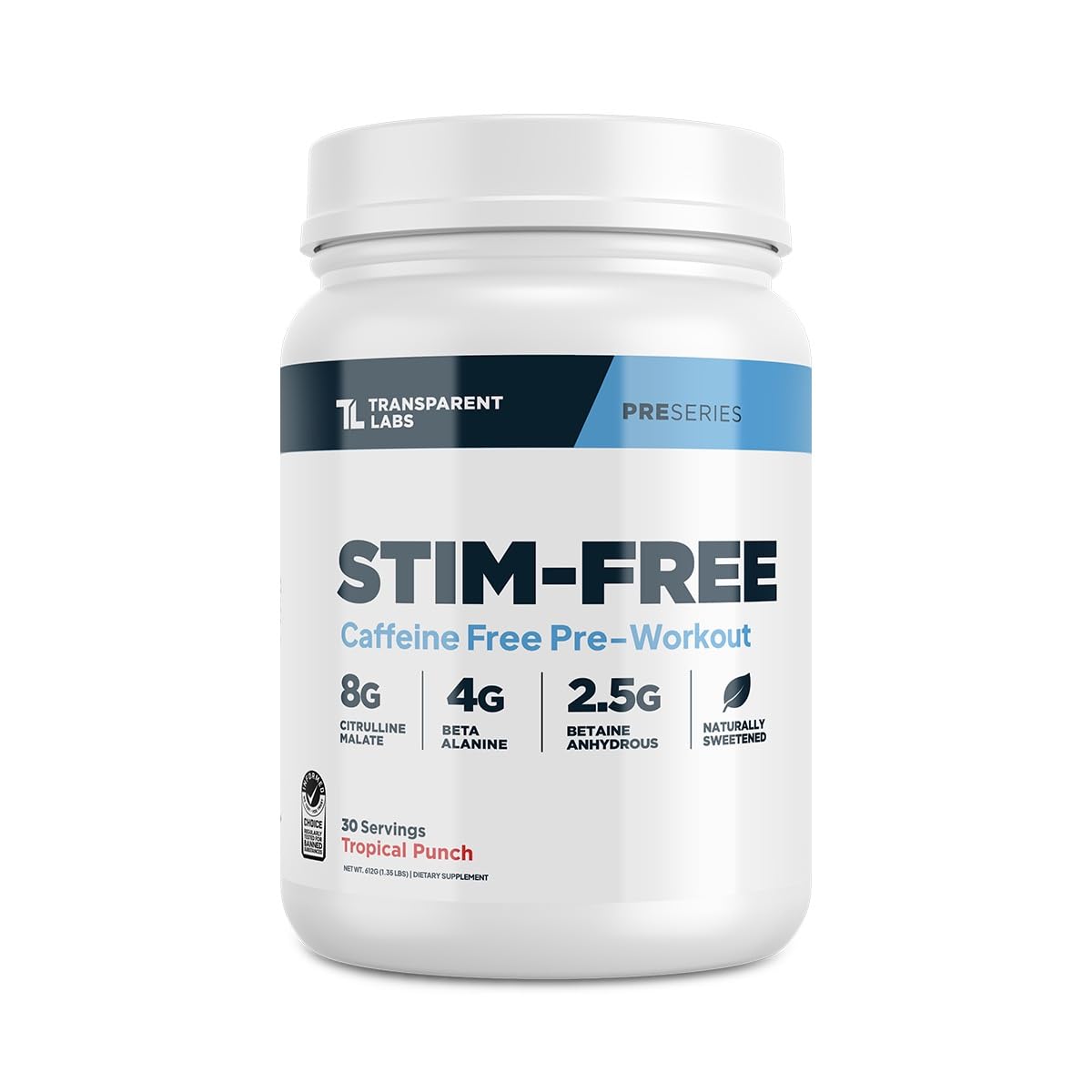 Transparent Labs Stim-Free Pre-Workout Powder