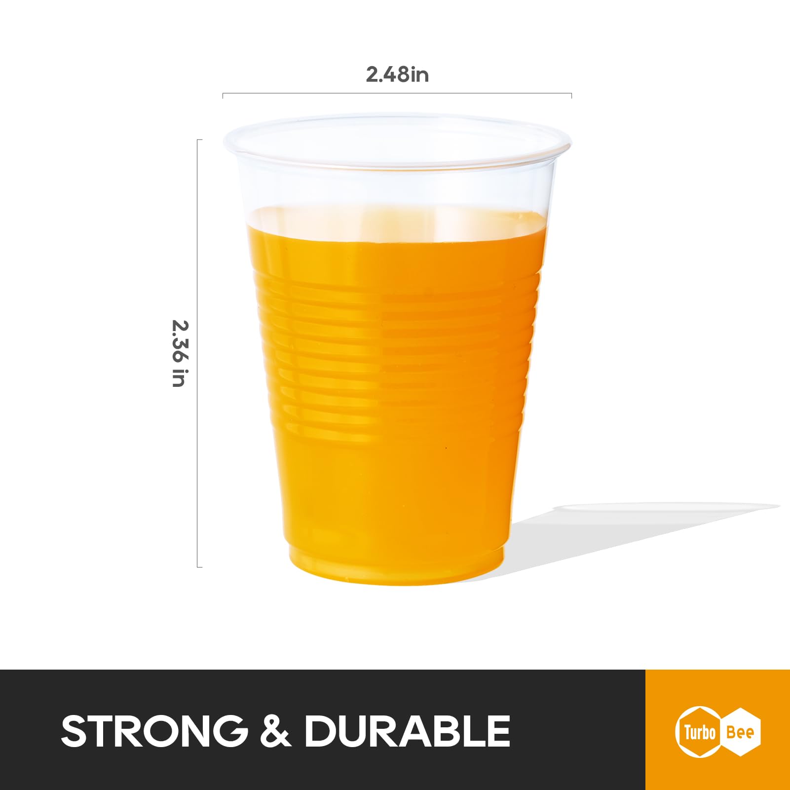Turbo Bee Disposable Plastic Cups -Heat-Resistant, Food Safe

