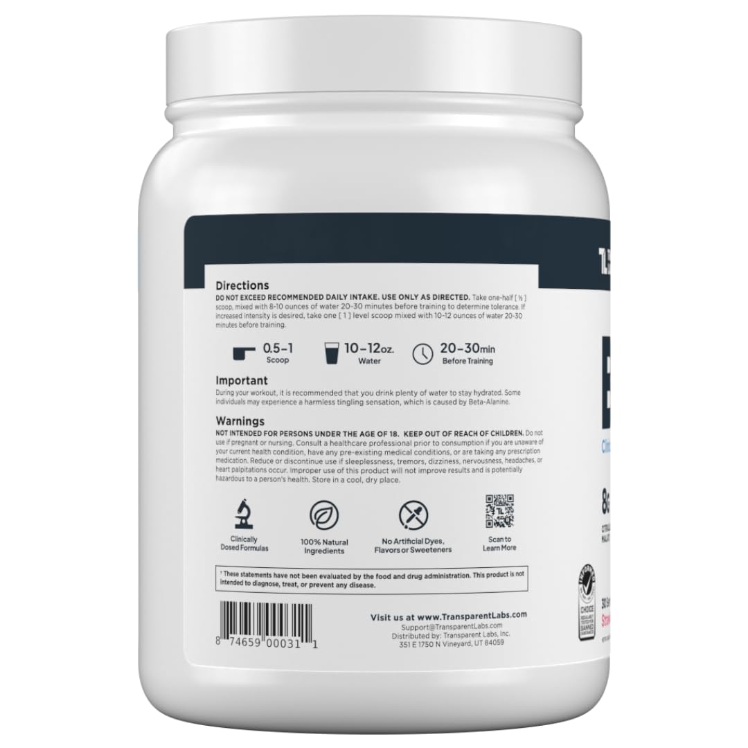 Transparent Labs Bulk Pre-Workout Powder

