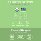 Essential Oxygen Organic Toothpaste - Fluoride-Free, Vegan

