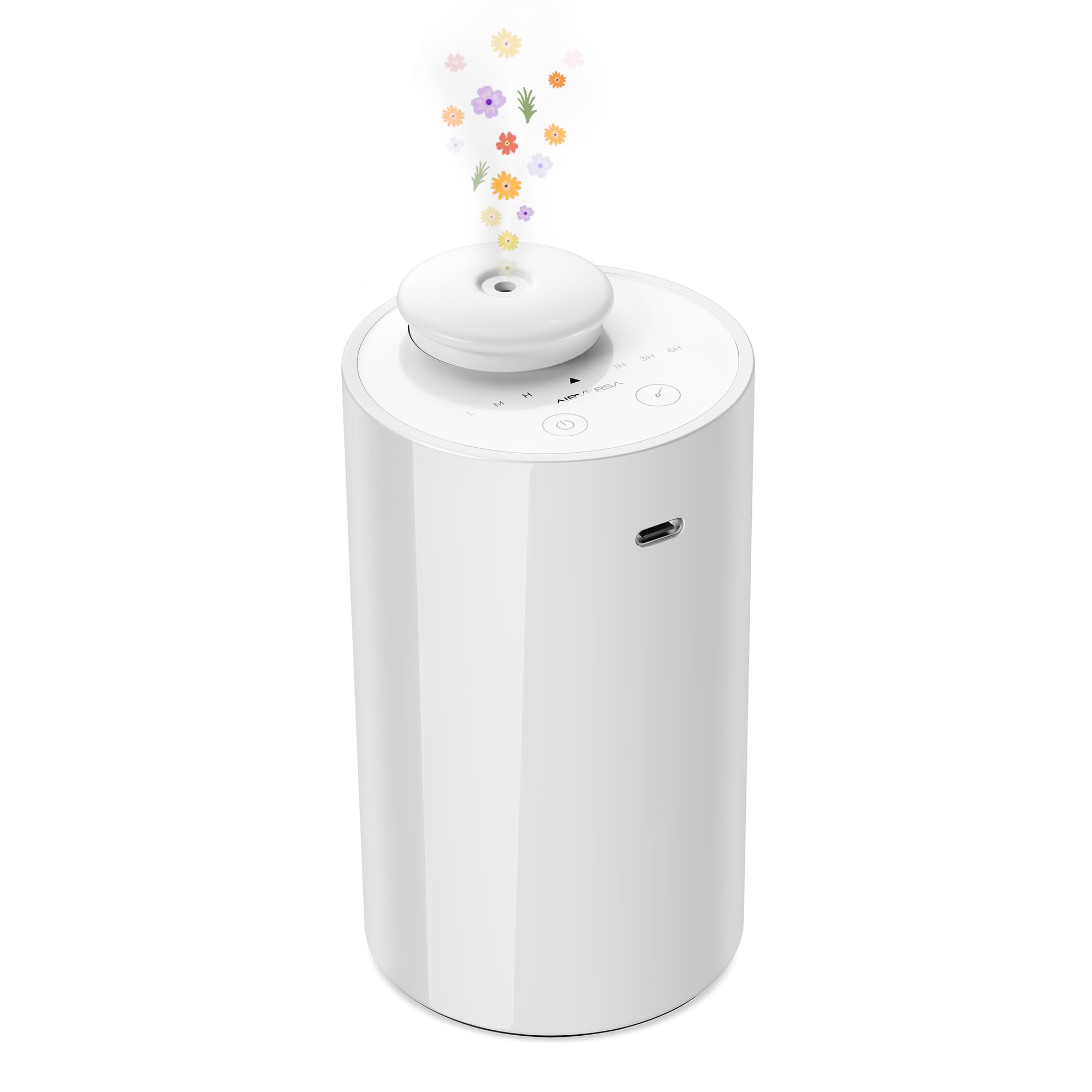 Airversa Waterless Diffuser for Essential Oils – Battery-Powered Car Diffuser