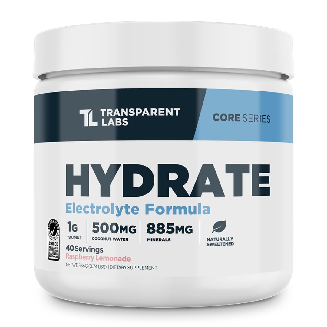 Hydrate Sugar Free Electrolyte Powder | Transparent Labs

