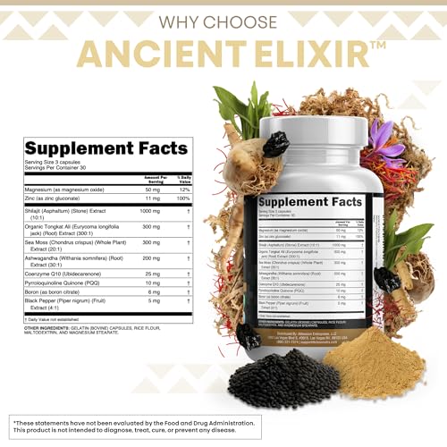 Clean Nutraceuticals Shilajit Capsule with Sea Moss | Energy

