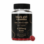 Black Girl Vitamins Hair Skin & Nails Gummies Biotin 6000mcg

