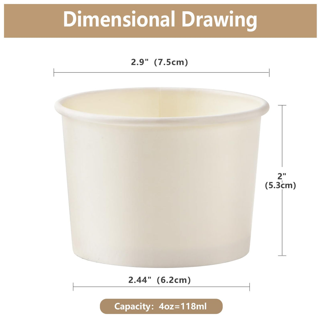 Belinlen Paper Dessert Vessels for Frozen Treats

