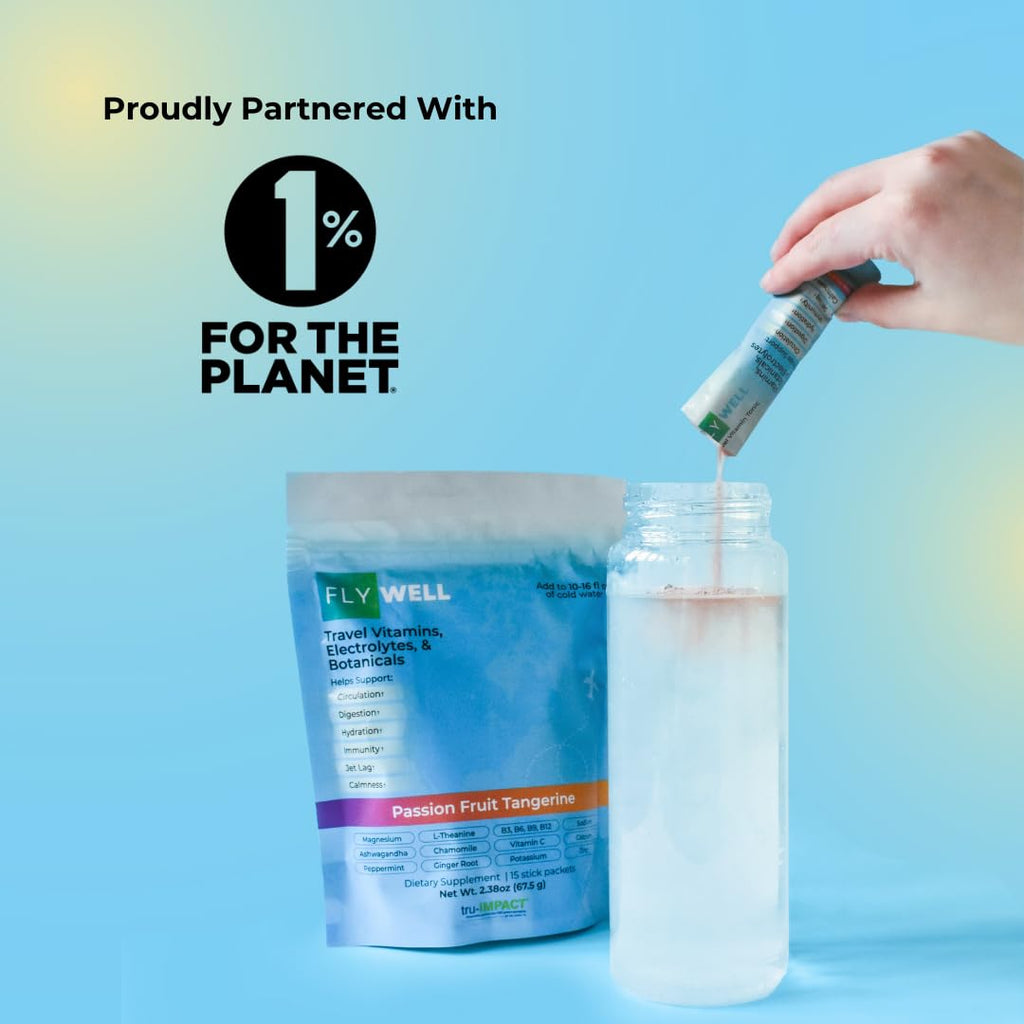 FlyWell Travel Vitamin Electrolyte Powder for Hydration

