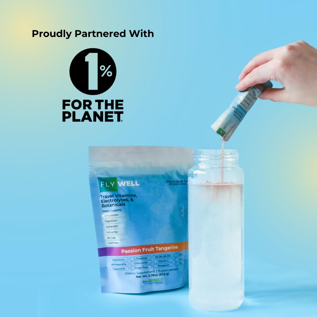FlyWell Travel Vitamin Electrolyte Powder for Hydration

