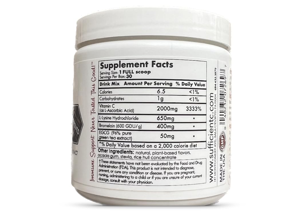 Sufficient-C Non-GMO Vitamin C Drink Mix | Immune Support

