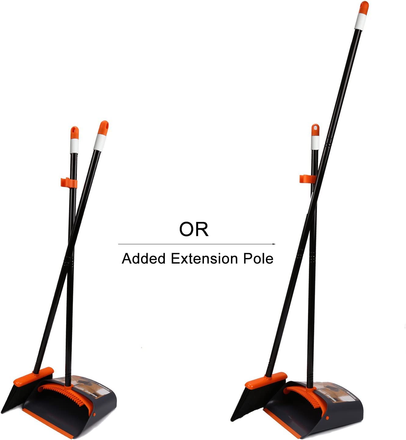 TreeLen Broom and Dustpan Set – Stand-Up Cleaning Tool

