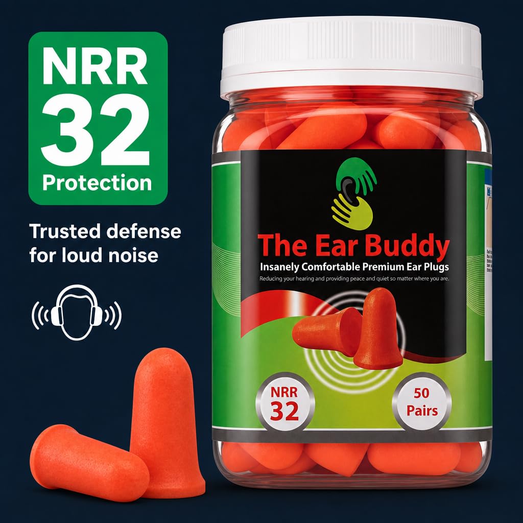 Ear Buddy Premium Soft Foam Ear Plugs for Sleep | Protection

