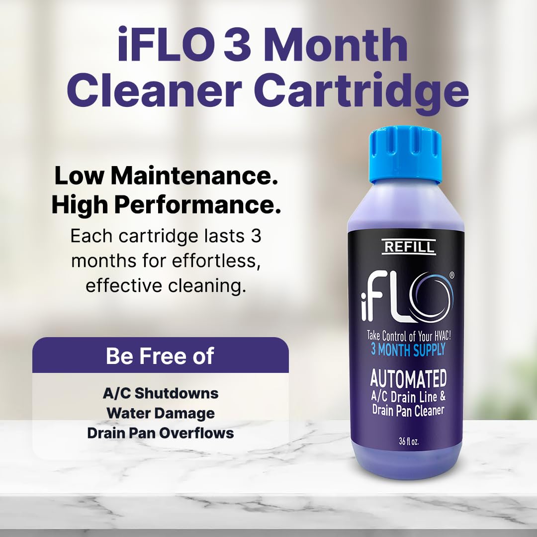 iFLO Smart A/C Drain Line Cleaner Cartridge - System Kit

