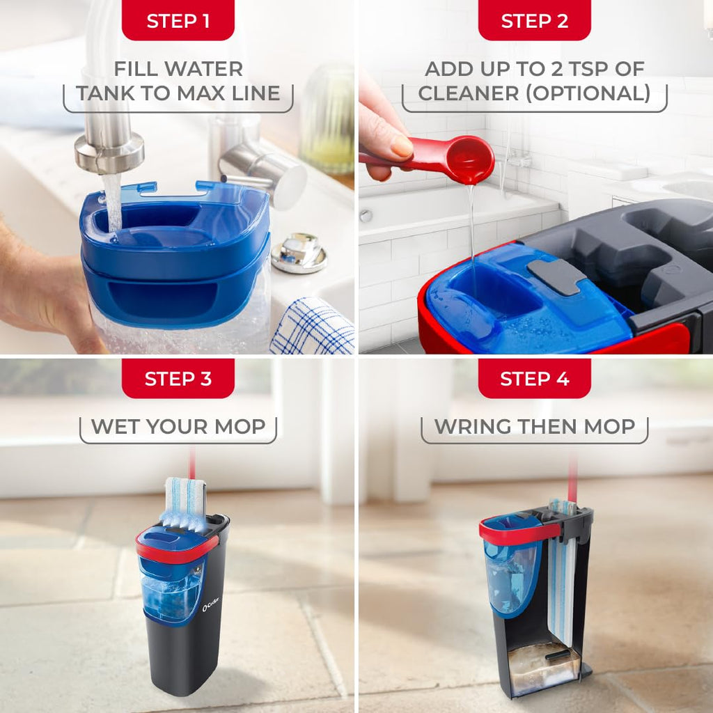 O-Cedar H2prO Flat Mop System Dual-Tank Water

