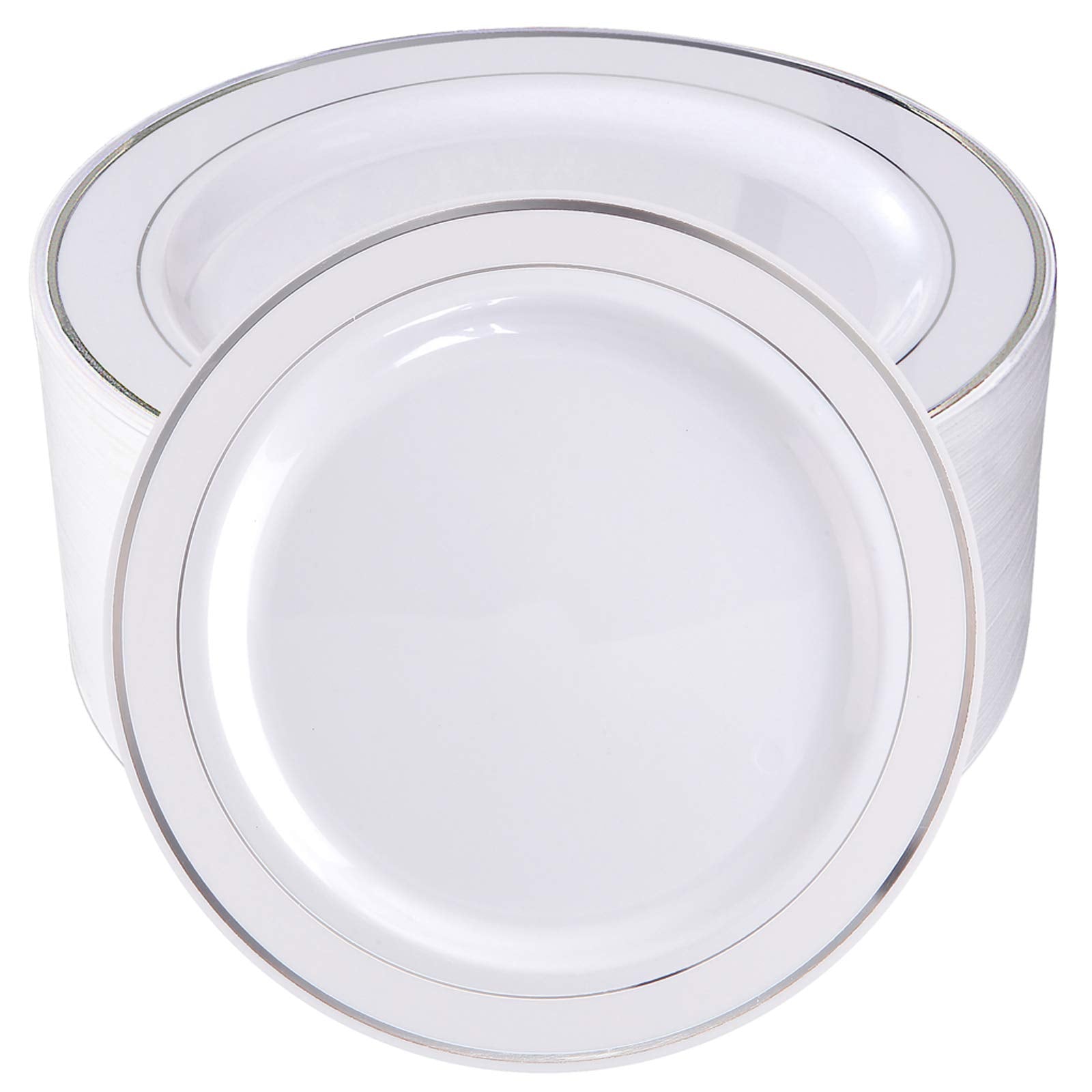 bUCLA Disposable Dinner Plates - Premium Plastic Tableware for Parties