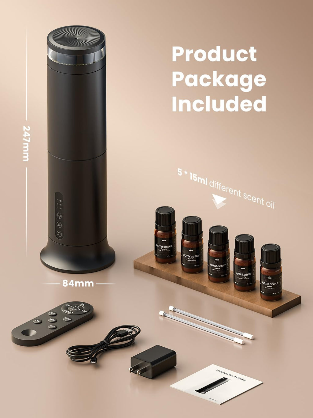 Waterless Diffuser with Hotel-Inspired Oils for Large Spaces

