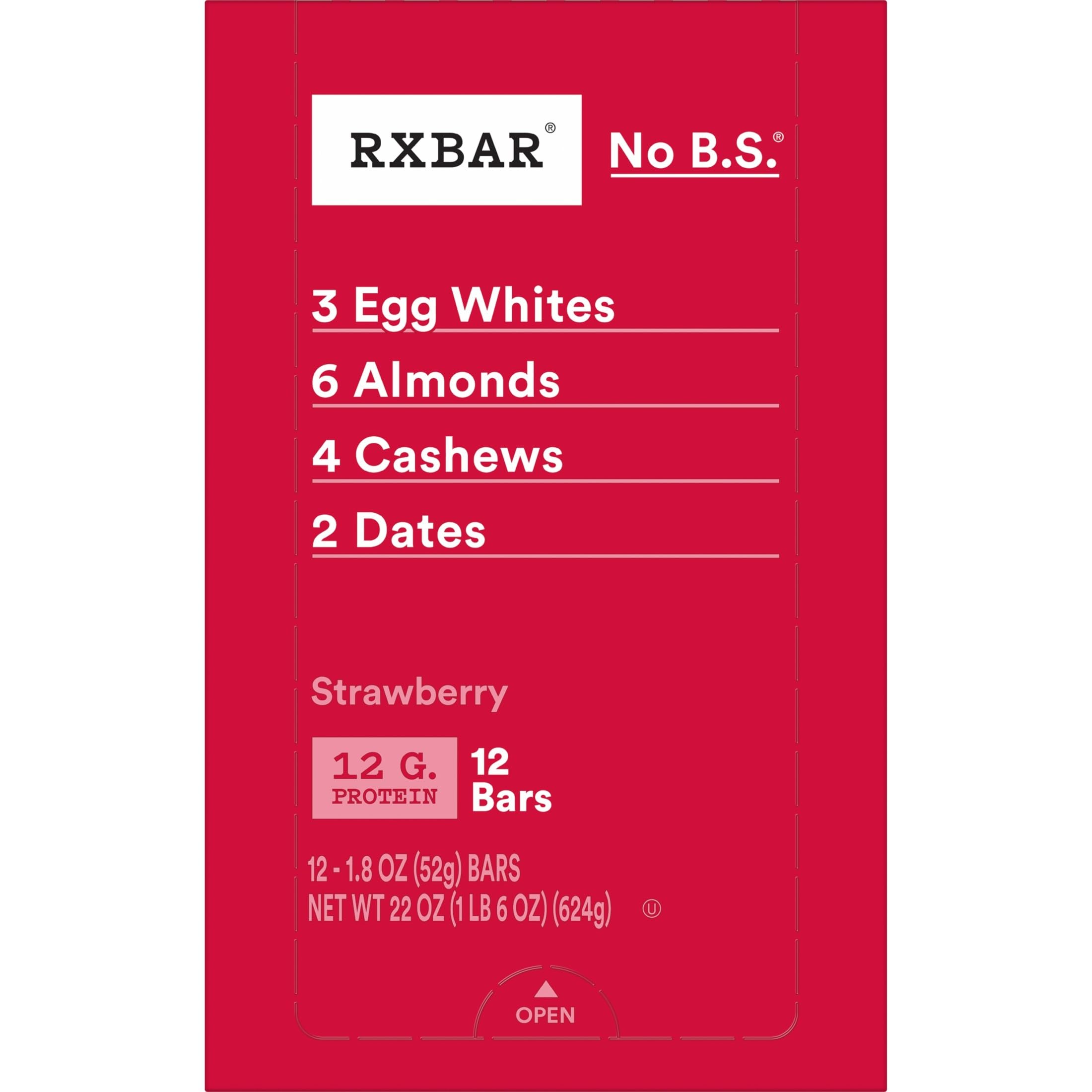 RXBAR Strawberry Protein Bars - Gluten Free Snack

