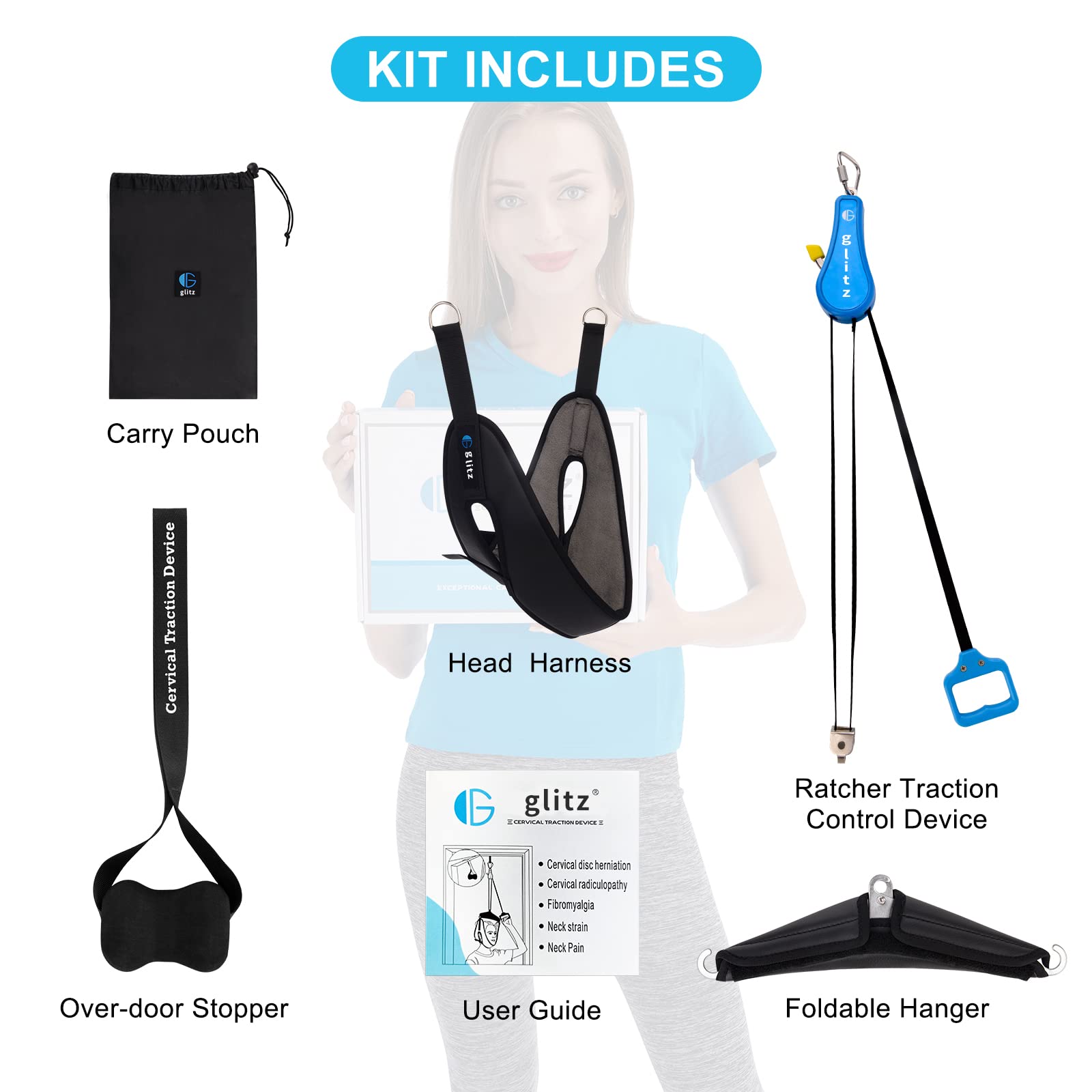 Cervical Neck Traction Device for Home Use | Portable


