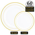 FOCUSLINE Decorative Rim Plastic Plates | Disposable Plates

