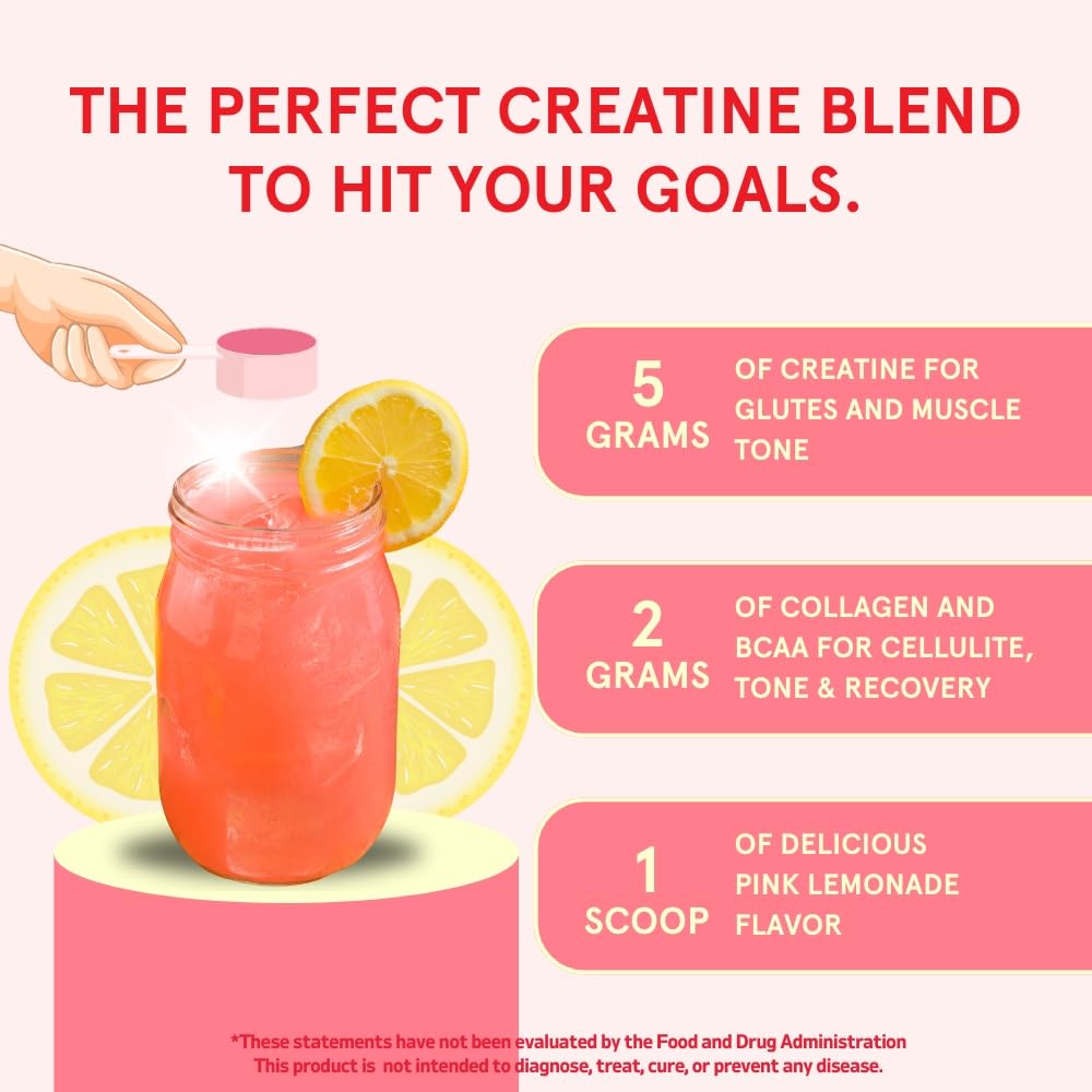 Women’s Creatine Monohydrate Powder with BCAA & Collagen

